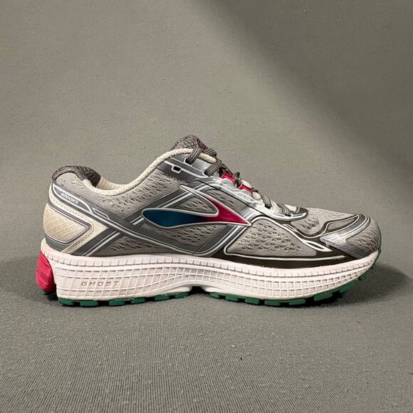 Brooks Sneakers Ghost 8 8th Edition Sz 11 Gray‎ Pink Silver 1201931B073 Athletic - Picture 6 of 15